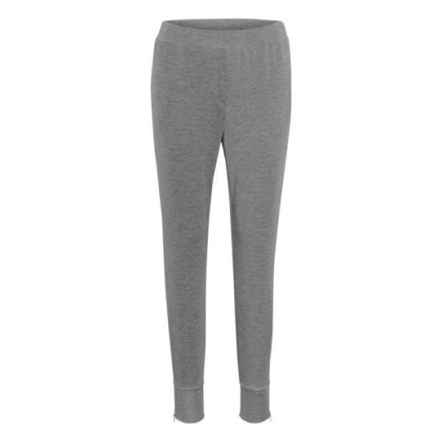 Donkergrijze Melange Sweat Pant My Essential Wardrobe , Gray , Dames