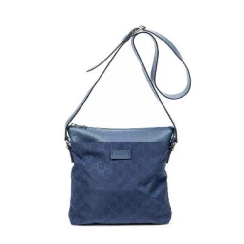 Pre-owned Canvas shoulder-bags Gucci Vintage , Blue , Dames