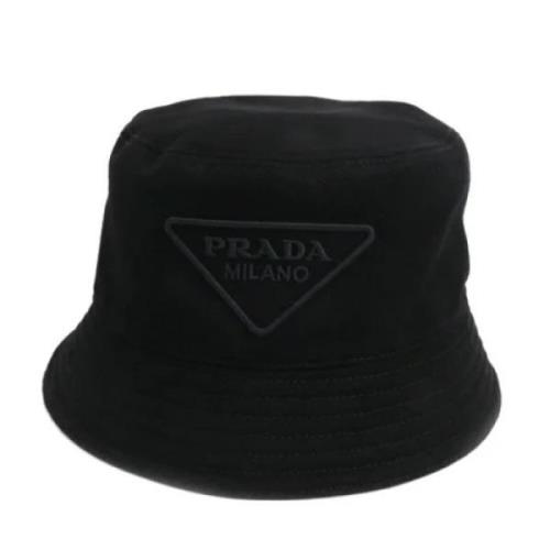 Pre-owned Canvas hats Prada Vintage , Black , Heren