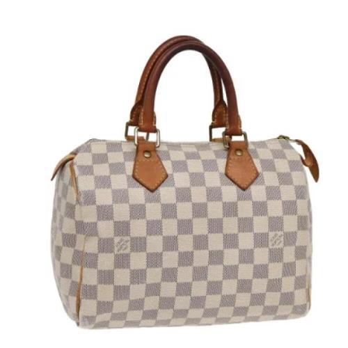 Pre-owned Canvas handbags Louis Vuitton Vintage , White , Dames