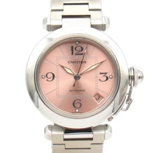 Pre-owned Stainless Steel watches Cartier Vintage , Pink , Dames