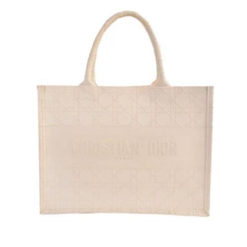 Pre-owned Canvas totes Dior Vintage , White , Dames