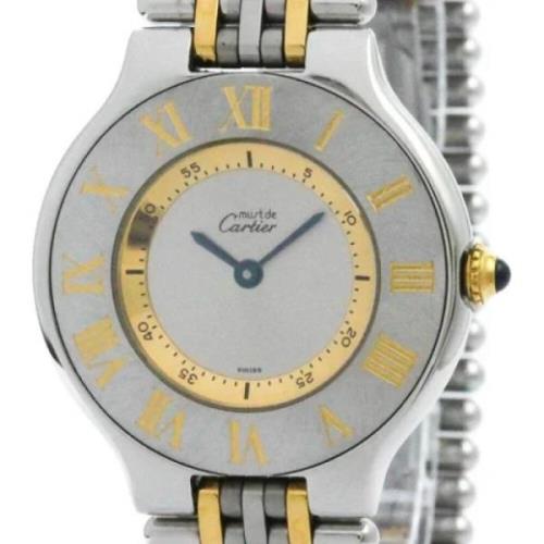 Pre-owned Stainless Steel watches Cartier Vintage , Gray , Heren