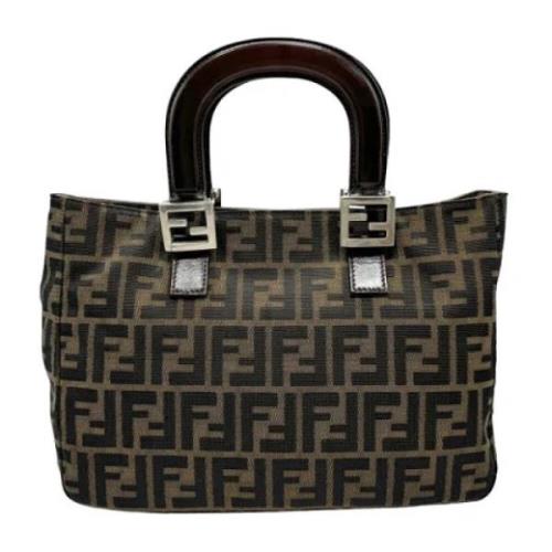 Pre-owned Canvas handbags Fendi Vintage , Brown , Dames