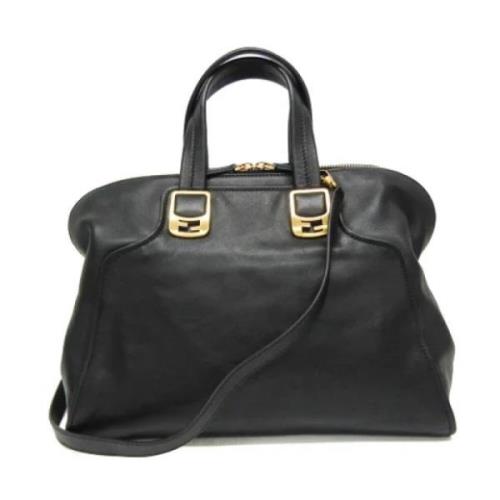 Pre-owned Leather fendi-bags Fendi Vintage , Black , Dames