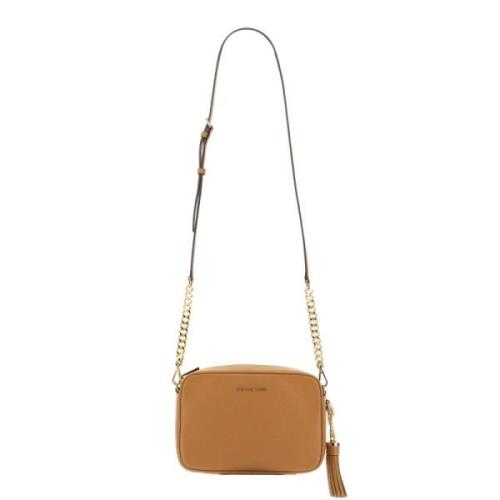 Ginny Leren Schoudertas Michael Kors , Beige , Dames