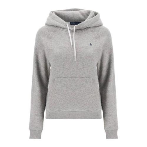 Geborduurd logo regular fit hoodie Polo Ralph Lauren , Gray , Dames