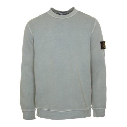 Diagonaal Geweven Sweatshirt met Ronde Hals Stone Island , Gray , Here...