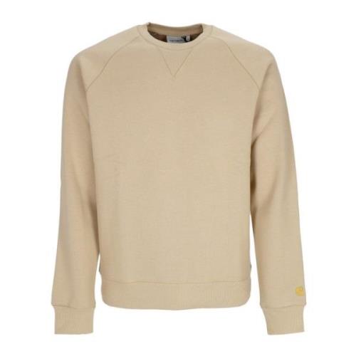 Crewneck Sweatshirt Sable/Gold Chase Sweater Carhartt Wip , Beige , He...