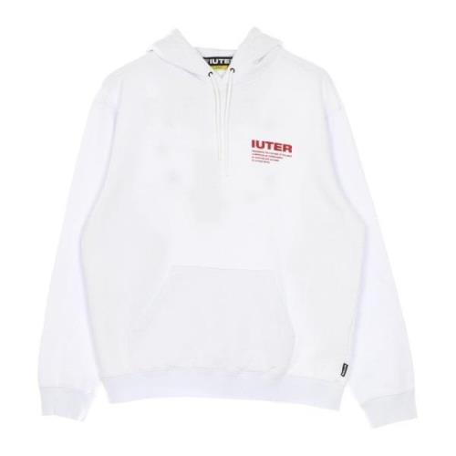 Witte hoodie met kangoeroezak Iuter , White , Heren