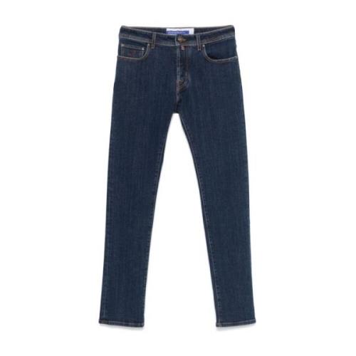 Indigo Blue Slim Fit Denim Jeans Jacob Cohën , Blue , Heren