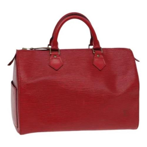 Pre-owned Leather handbags Louis Vuitton Vintage , Red , Dames