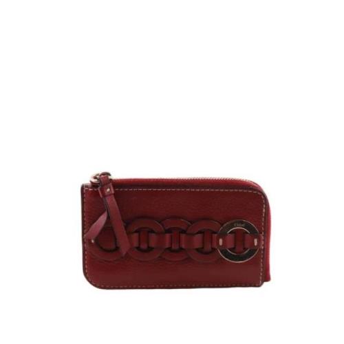 Pre-owned Leather wallets Chloé Pre-owned , Red , Dames