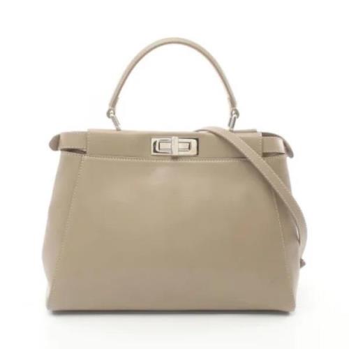 Pre-owned Leather fendi-bags Fendi Vintage , Beige , Dames