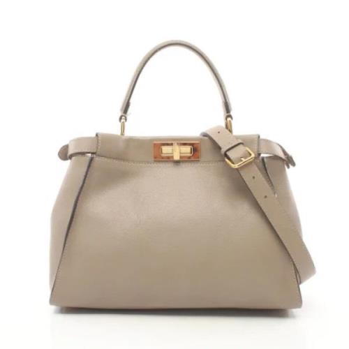 Pre-owned Leather fendi-bags Fendi Vintage , Beige , Dames