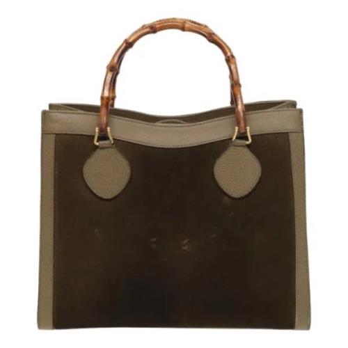 Pre-owned Suede handbags Gucci Vintage , Brown , Dames