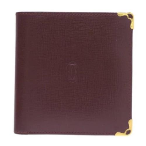 Pre-owned Fabric wallets Cartier Vintage , Brown , Dames