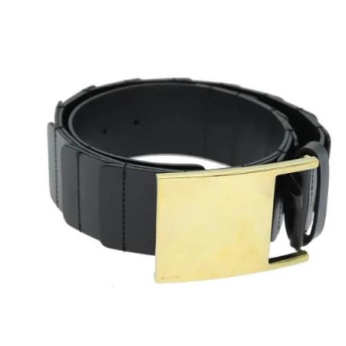 Pre-owned Leather belts Gucci Vintage , Black , Dames