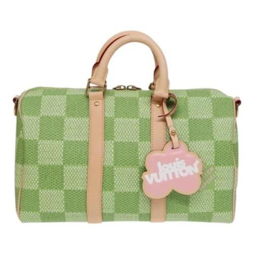 Pre-owned Canvas louis-vuitton-bags Louis Vuitton Vintage , Green , Da...