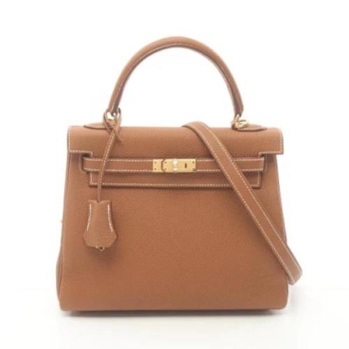 Pre-owned Leather handbags Hermès Vintage , Brown , Dames