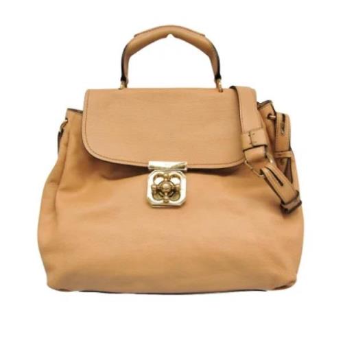 Pre-owned Leather handbags Chloé Pre-owned , Beige , Dames