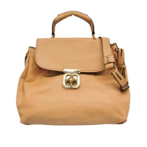 Pre-owned Leather handbags Chloé Pre-owned , Beige , Dames