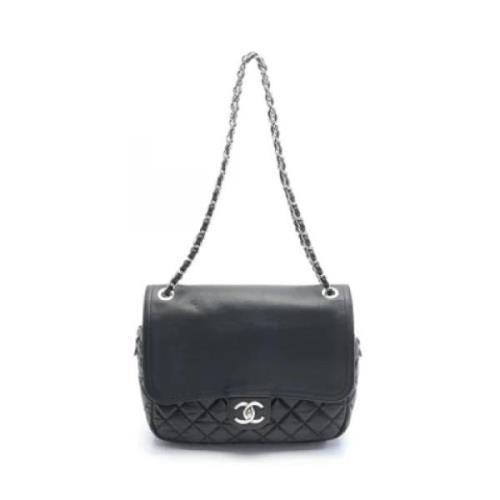 Pre-owned Leather chanel-bags Chanel Vintage , Black , Dames