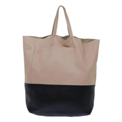 Pre-owned Leather totes Celine Vintage , Beige , Dames