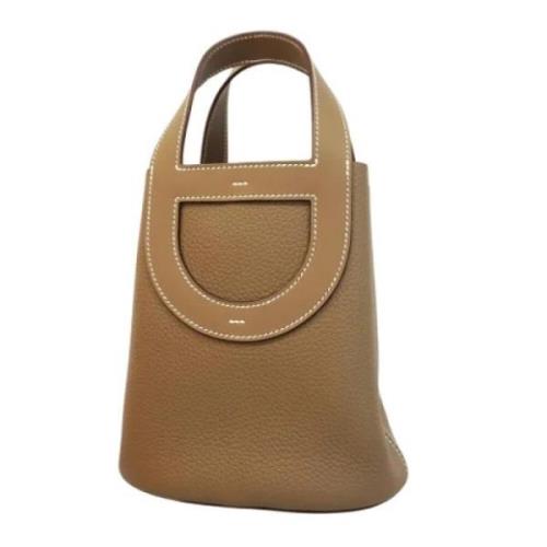 Pre-owned Leather handbags Hermès Vintage , Brown , Dames