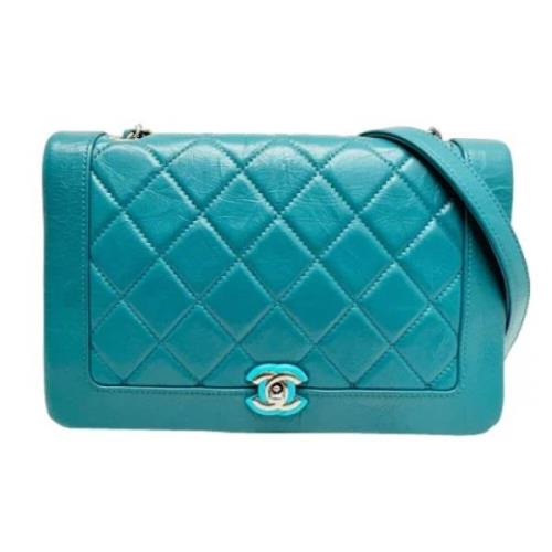 Pre-owned Leather chanel-bags Chanel Vintage , Blue , Dames