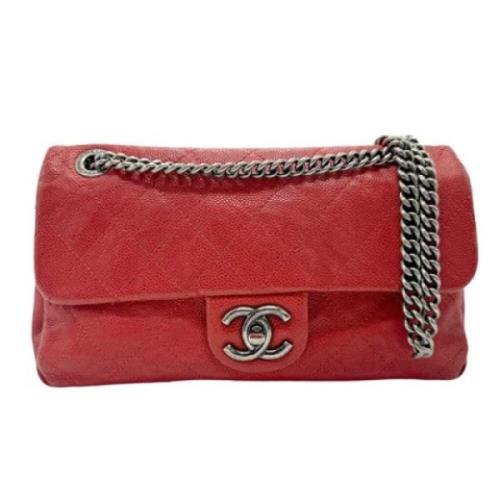 Pre-owned Leather chanel-bags Chanel Vintage , Red , Dames