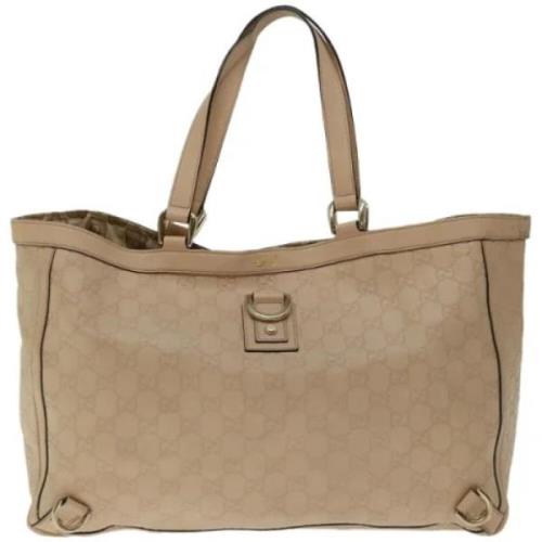 Pre-owned Canvas gucci-bags Gucci Vintage , Beige , Dames