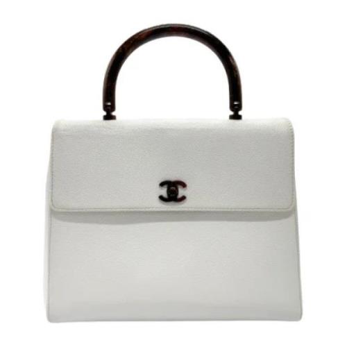 Pre-owned Leather chanel-bags Chanel Vintage , White , Dames