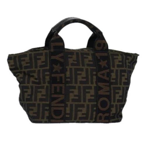 Pre-owned Canvas handbags Fendi Vintage , Brown , Dames