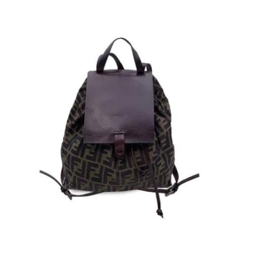 Pre-owned Canvas backpacks Fendi Vintage , Brown , Dames