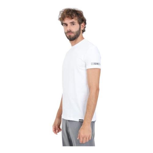 Witte T-shirt met korte mouwen voor mannen Dsquared2 , White , Heren