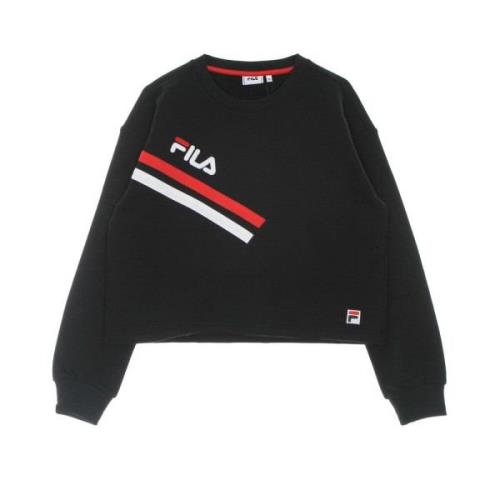 Zwarte Beauty Cropped Crew Sweatshirt Lichtgewicht Fila , Black , Dame...