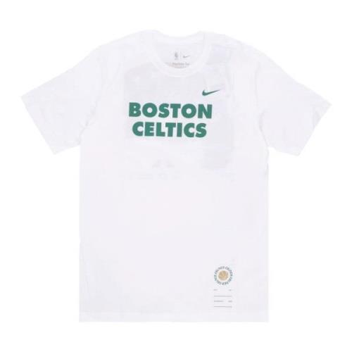 Boston Celtics Basketball Tee Nike , White , Heren