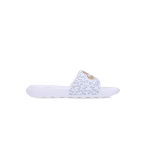 Dierenprint Slide Slippers Wit/Goud/Grijs Nike , White , Dames