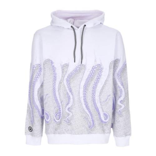 Milan Wit Hoodie Lange Mouw Octopus , White , Heren