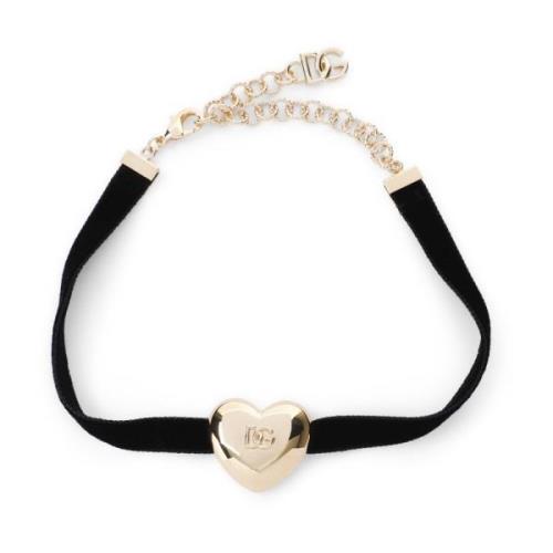 Elegante Zwarte Gouden Ketting Dolce & Gabbana , Black , Dames