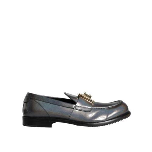 Zilveren Logo Instaploafers Dolce & Gabbana , Gray , Heren