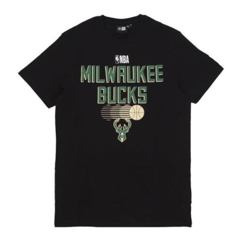 Milwaukee Bucks NBA Grafisch T-shirt New Era , Black , Heren