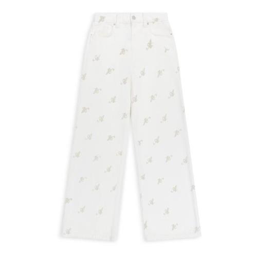 10 Jaar Wide-Leg Jeans Axel Arigato , White , Dames