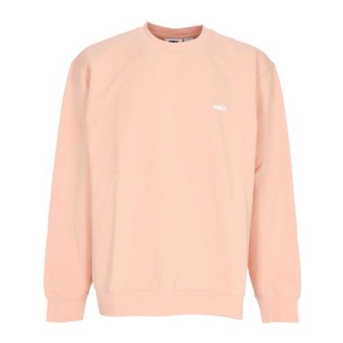 Lichtgewicht Crewneck Sweatshirt Bold Box Fit Obey , Pink , Heren