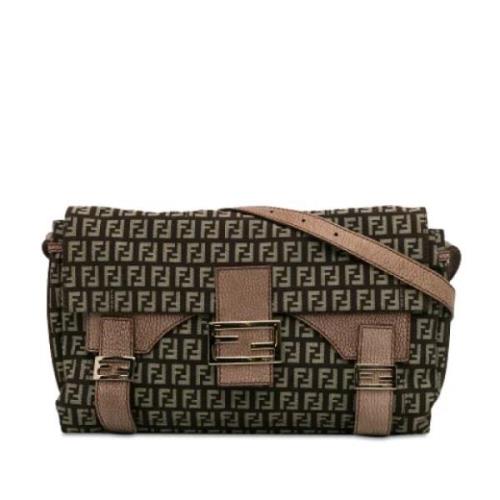 Pre-owned Canvas crossbody-bags Fendi Vintage , Brown , Dames