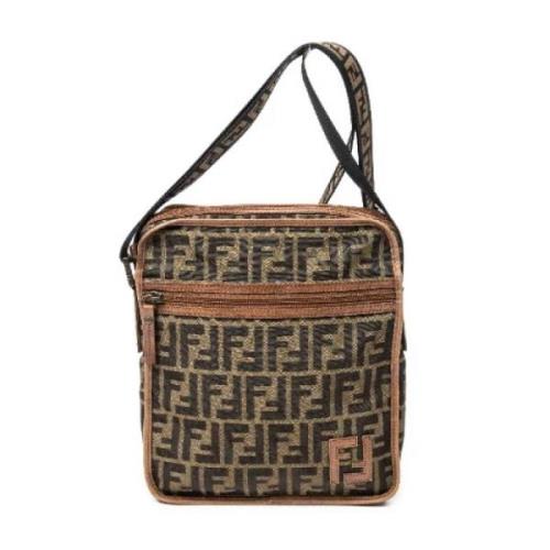 Pre-owned Canvas shoulder-bags Fendi Vintage , Brown , Dames