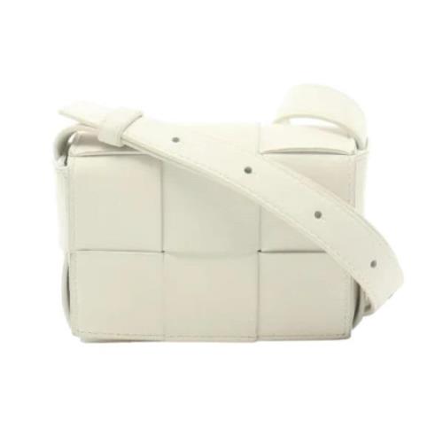 Pre-owned Leather shoulder-bags Bottega Veneta Vintage , White , Dames