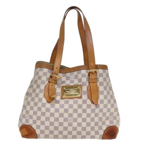 Pre-owned Canvas totes Louis Vuitton Vintage , White , Dames