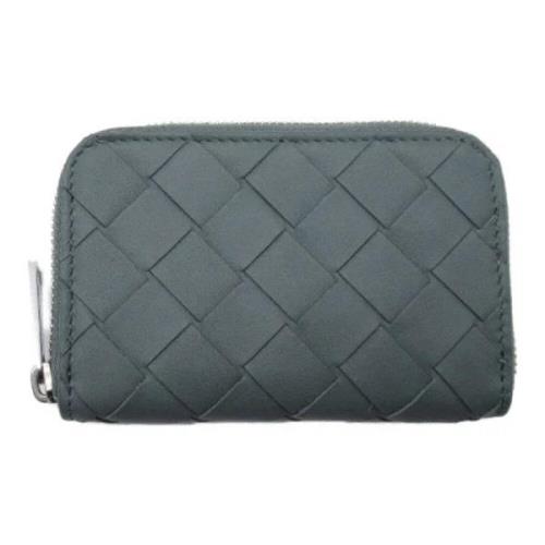 Pre-owned Leather wallets Bottega Veneta Vintage , Blue , Dames